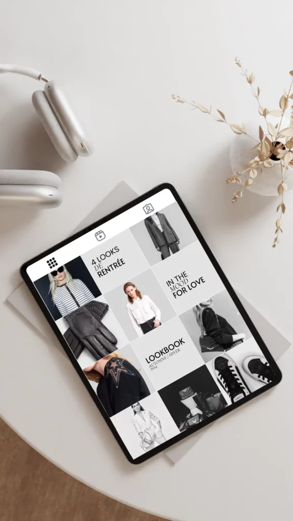 moddboard identité graphique sur tablette
